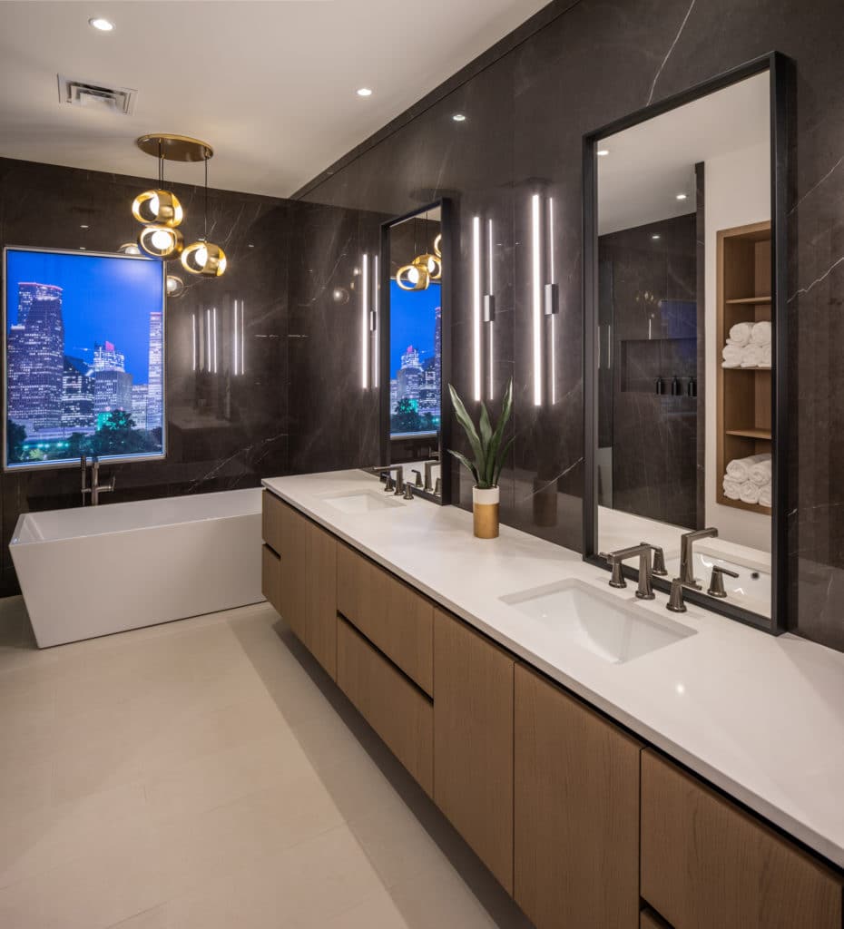 Porcelain Accent Walls in Black Marquina